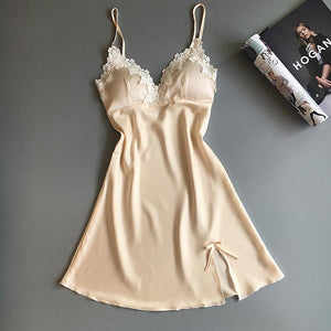 Ladies Sexy Suspender Sace Nightdress