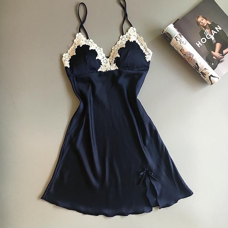 Ladies Sexy Suspender Sace Nightdress