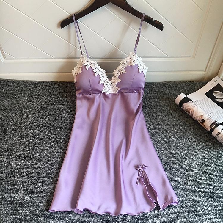Ladies Sexy Suspender Sace Nightdress