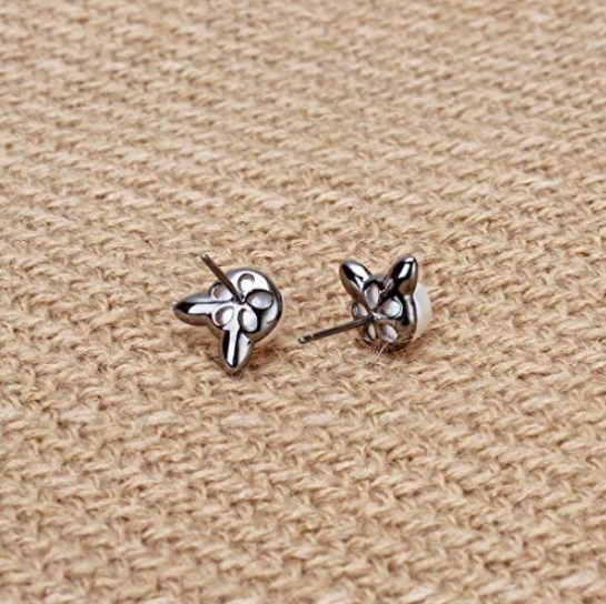 Sterling Silver Cat Stud Earrings