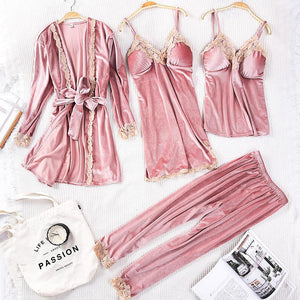 Autumn  Winter Goose Down Sexy Suspender Nightgown Suit1299