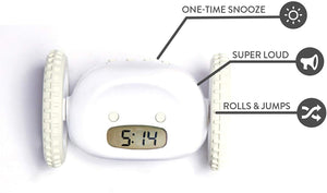 Running Clock on Wheels for Heavy Sleeper