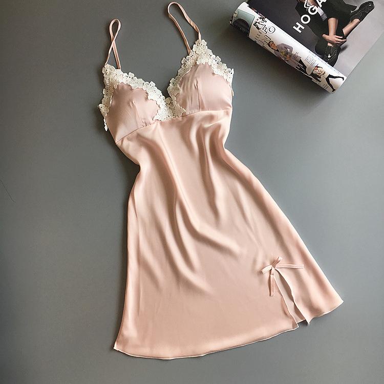 Ladies Sexy Suspender Sace Nightdress