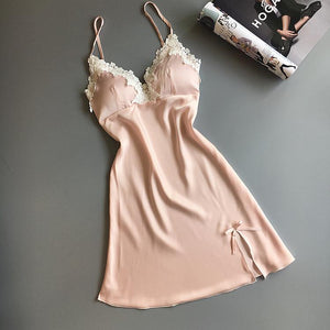 Ladies Sexy Suspender Sace Nightdress