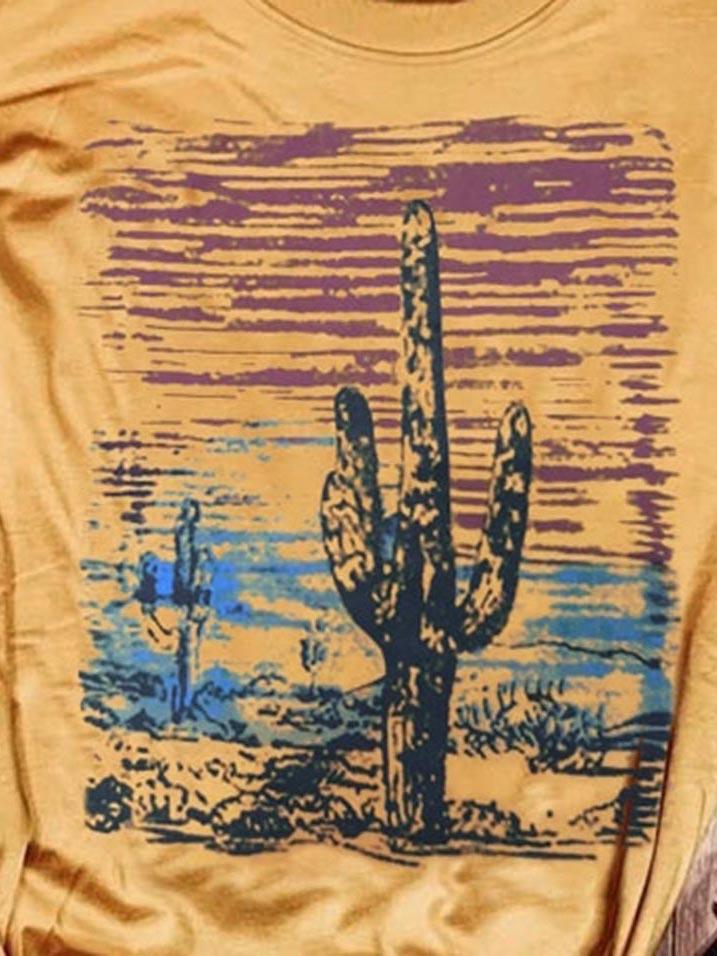 Women's Cactus Sunset Short Sleeve T-shirt