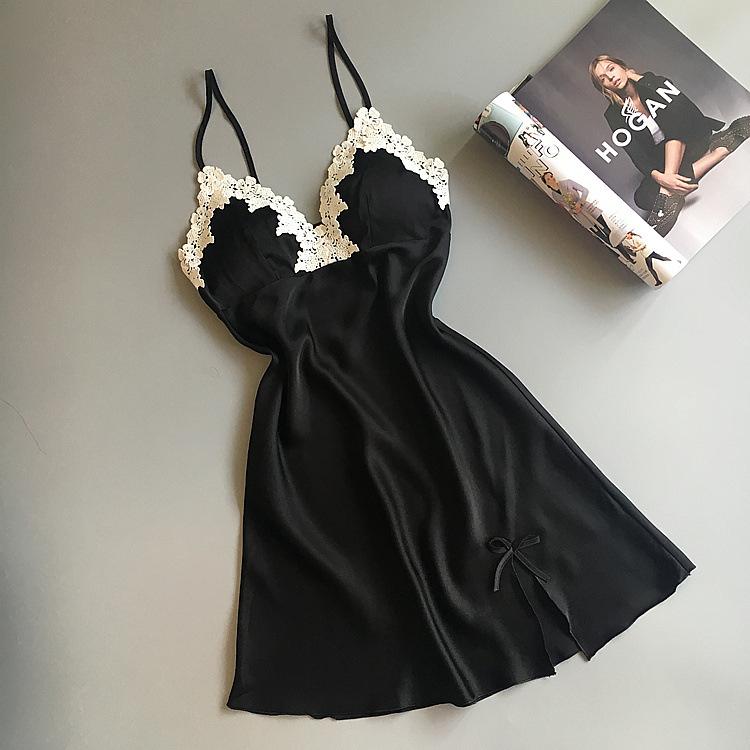 Ladies Sexy Suspender Sace Nightdress