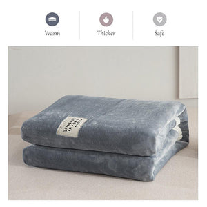 AB Sided Thick Flannel Shearling Blanket