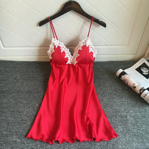 Ladies Sexy Suspender Sace Nightdress