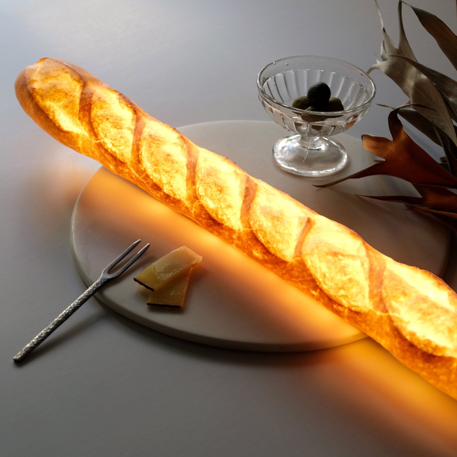 Bread Lamps - Illuminated Croissants, Baguettes, and Dinner Rolls