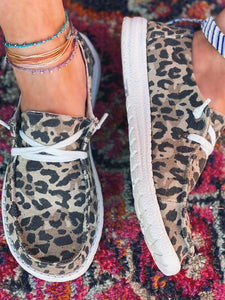 Women's Leopard Printed Canvas Shoes