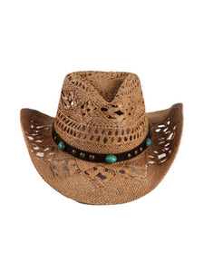 Western Cowboy Hollow Handmade Sunshade Straw Hat
