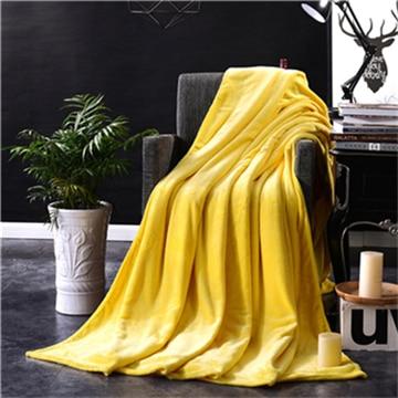 Soft Solid Color Flannel Travel Blanket