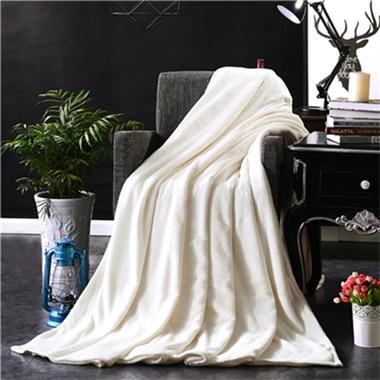 Soft Solid Color Flannel Travel Blanket