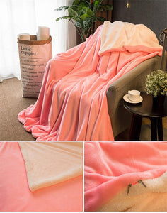 AB Sided Thickened Flannel Blanket1