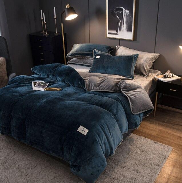 Warm Milk Velvet Bedding Set