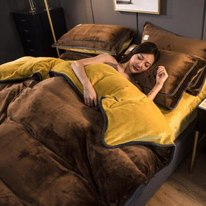 Warm Milk Velvet Bedding Set