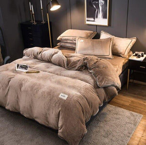 Warm Milk Velvet Bedding Set