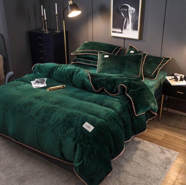 Warm Milk Velvet Bedding Set